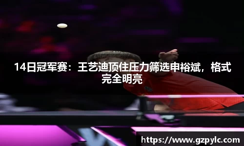 14日冠军赛：王艺迪顶住压力筛选申裕斌，格式完全明亮